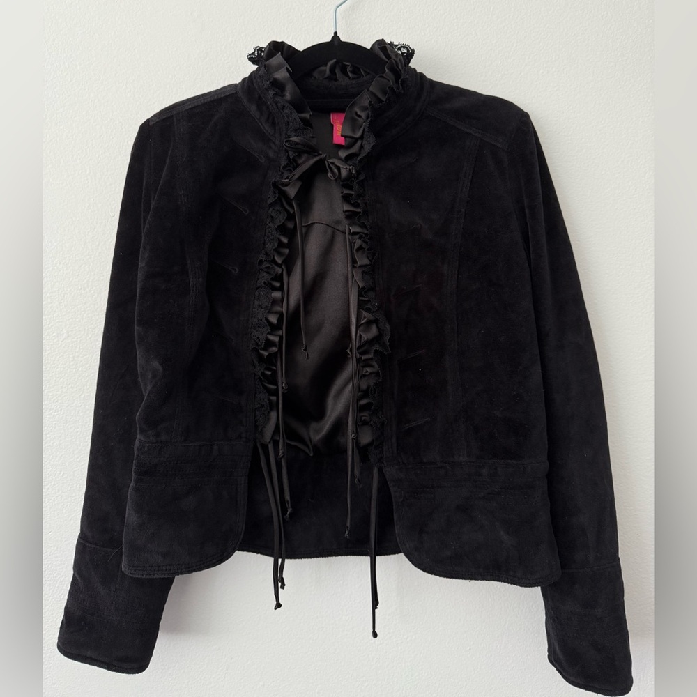 Lolita Style Ruffle Velvet Blazer